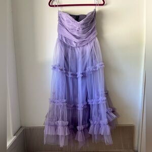 Nasty Gal Light Purple Strapless Gown